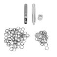 thumbnail image 1 of Grommets Eyelets Install Tool Kit, Silver Anti Crack 1cm Inner Diameter Durable Metal Grommet Setting Tool  For Tents For DIY, 1 of 8