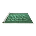 thumbnail image 2 of Ahgly Company Machine Washable Indoor Round Southwestern Turquoise Blue Country Area Rugs, 8' Round, 2 of 4