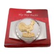thumbnail image 2 of Removable Lighters Belt Buckle Rooster Cock Fighting Gold Metal Western Rodeo TEXAS STYLE, 2 of 4