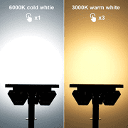 Solar Spotlight, Outdoor Double Head Spotlight, Adjustable Swivel, For Yard Access Porch