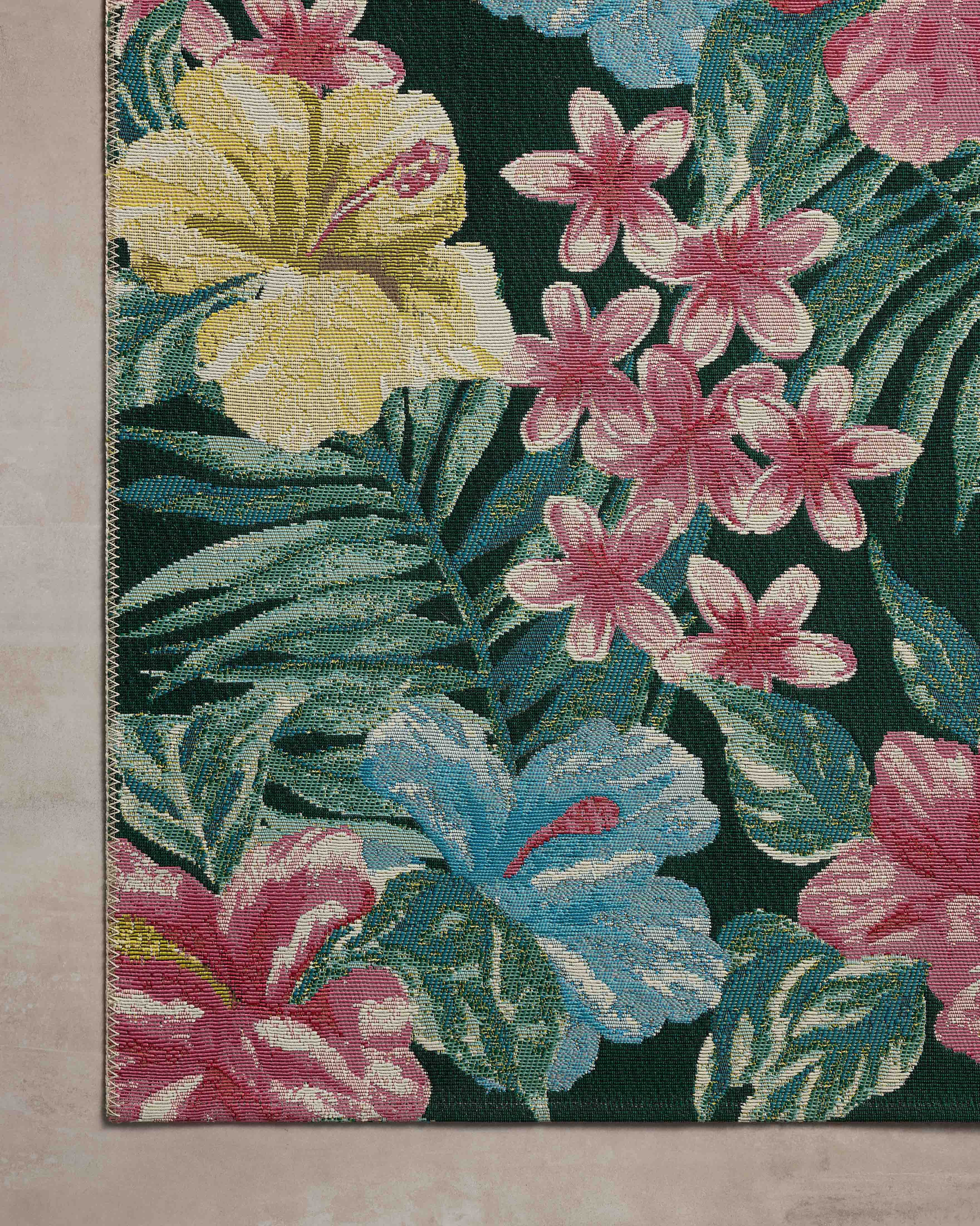 Loloi Botanical Midnight / Multi 2'-5" x 11'-2" Runner Rug