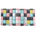 thumbnail image 7 of Yayeee Kitchen Curtains Set of 2 Light Filtering 57"x36" Over Sink Window Panels, Gray Checkered Pattern, 7 of 7