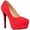 Red, variant on Women's High Heel Pump Closed Toe Platform Heels Dress Pumps