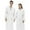 White, variant on CAIXIA Robes For Women Cotton Kimono Style Hotel and Home Bathrobe Soft Polyester Dressing Gown for Women and Men Comfortable Sleepwear Loungewear
