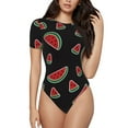 thumbnail image 1 of Balery Watermelon Body de cuello redondo de manga corta para mujer Tops de manga corta Tops básicos-Medium, 1 of 7