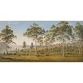 thumbnail image 2 of John Glover 24x14 Black Ornate Framed Double Matted Museum Art Print Titled: Mr Robinson's House on the Derwent, Van Diemen's Land, 2 of 5