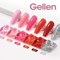 thumbnail image 3 of Gellen Gel Nail Polish Kit, 6 Colors Baby Pink Burgundy Rose Red Glitter Silver Gel Polish, Soak Off Nail Gel Manicure Set, Valentine Gift for Women DIY Nail Art, 3 of 8