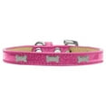 thumbnail image 1 of Silver Bone Widget Dog Collar Pink Ice Cream Size 12, 1 of 1