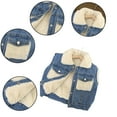 thumbnail image 4 of Beautyzll 2-9T Kids Toddler Boys Denim Jacket Outerwear Faux Fur Thicken Fleece Lined Jean Coat Plush Winter Outwear Snowsuit, 4 of 10