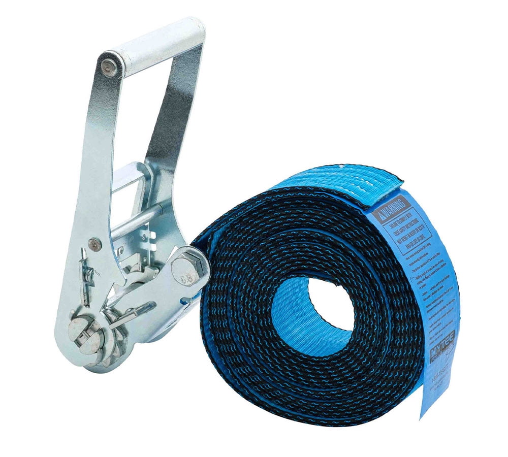 (2 Pack) 2 Inch x 20 Ft Endless Ratchet Straps - Heavy Duty Blue Ratchet Strap 3,333 lbs Working Load Limit - Endless Cargo Straps to Strap Down Pallets, Pipes, Boxes etc