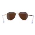 thumbnail image 4 of Color Mirror Anti-glare Polarized Classic Iconic Officer Metal Rim Sunglasses Gold Blue Mirror, 4 of 4
