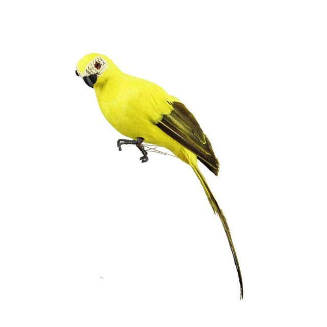 Simulation Parrot Statue Party Favors for Patio Yard Animal Model Lawn Creative Animal Model Home Wall Tree Yellow