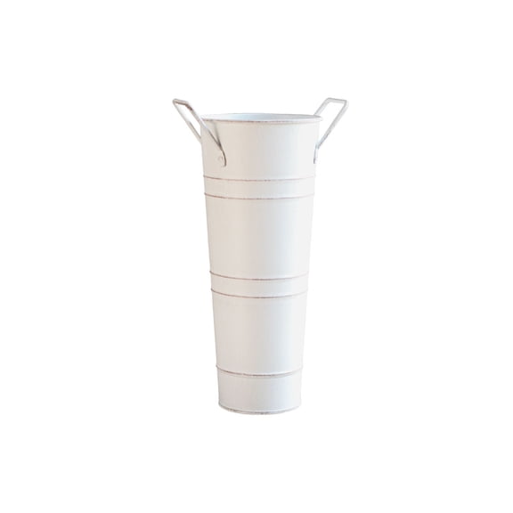 ACDANC Vintage Rusted Galvanized Umbrella Holder, White