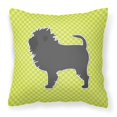 thumbnail image 2 of Carolines Treasures BB3848PW1818 Affenpinscher Checkerboard Green Fabric Decorative Pillow, 2 of 5