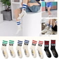 thumbnail image 2 of Wmool 5pairs Digital Couple Sports Cotton Socks Basketball Mid Socks Length Socks, 2 of 8