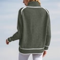thumbnail image 3 of Women's Autumn And Winter Knitwear Women's Pullover Long Sleeve High Neck Blouse Solid Color Loose Casual Sweater Retro Sweatshirts Turtleneck Button Sweatshirts Men Running Sweater Turtleneck Women, 3 of 5