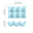 thumbnail image 7 of 6 Holes Egg Tray Holder Refrigerator Glazed Ceramic Holds 6 Fresh Eggs Egg Storage Lattice Egg Container for Household Drawer Light Blue, 7 of 7