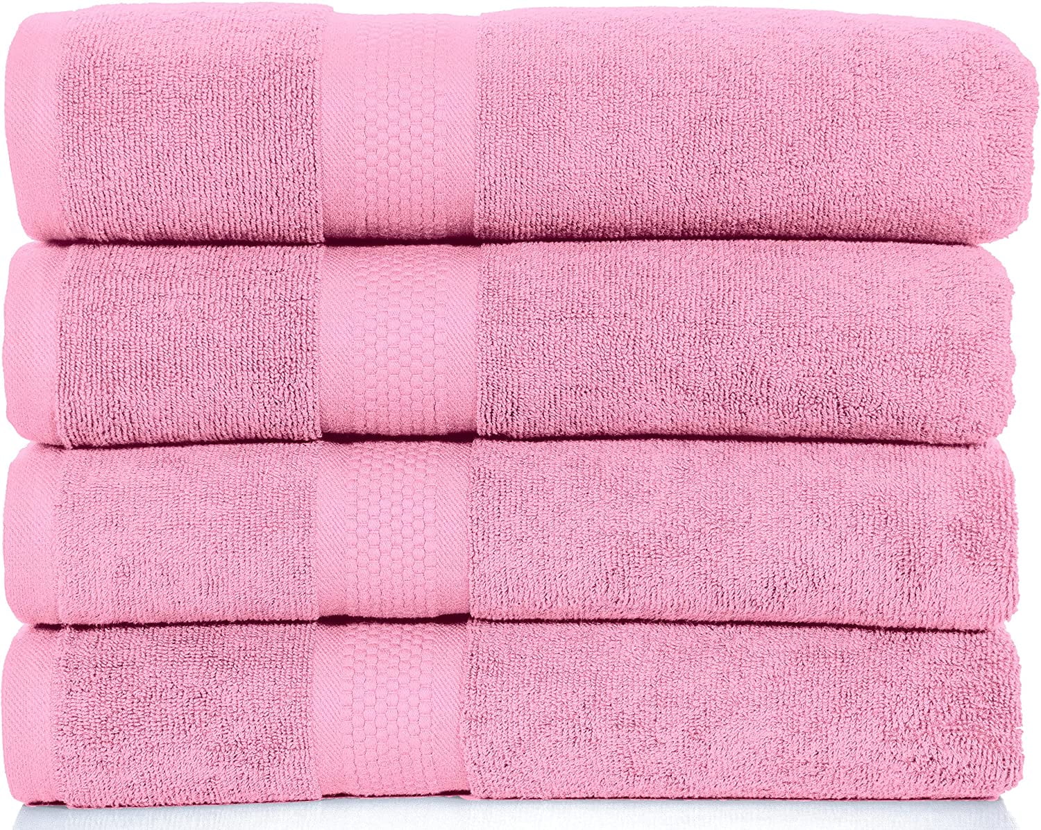 Bath Towels Set of 4, Spa Towels 100 Cotton, 600 GSM Bath Towels, Soft