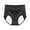 Black, variant on Women Mid Rise Underwear, 3-Layer Extended Liner Anti Side Leak Briefs Washable Reusable Menstrual Panties Green L