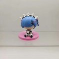 thumbnail image 4 of New Rem Figure, 8pc Q Version Eight Pieces Pink Base Rem Action Figure 10cm/3.9inch PVC Anime Character Statue Model Desktop Ornament Gifts, 4 of 9
