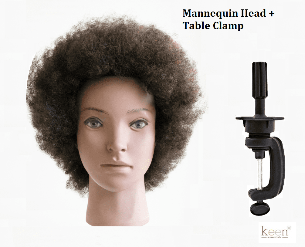 BLACK COSMETOLOGY MANNEQUIN HEAD WIG HOLDER STAND DESK TABLE CLAMP NEW DESIGN 