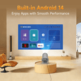 thumbnail image 4 of Magcubic Projector with WiFi 6 and BT 5.4, Mini Portable Projecteur with Auto Keystone, 8K Support, 290 ANSI, 180 Degree Rotation, Built-in Apps, Smart Projector for Outdoor Movie Bedroom HY300Pro, 4 of 9
