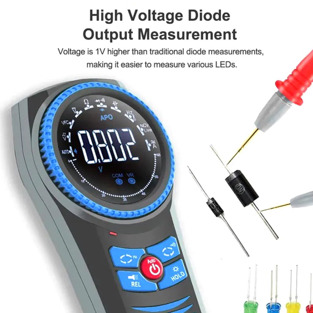 High Accuracy Multimeter with Buzzers Function & Large Screen for Home Field Use