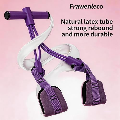 Fitness Resistance Bands with 4 Tube Pedal Ankle Puller, Elastic Yoga Pedal Stretch Band for Exercise, AB Training, Sit Up Equipment
