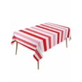 thumbnail image 2 of Red Pink Stripe Tablecloth Rectangle Table Cloths 54x108, Waterproof Tablecloth Outdoor Table Cloth, Geometric White Vertical Striped Washable Table Cover for Kitchen Dinning Party, 2 of 8