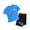 1-Blue5, variant on Oiyii Big Boys Outfits Short Sleeve Round Neck T Shirt Shorts Set Summer Sport Clothes Sets