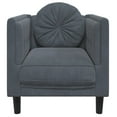 thumbnail image 2 of vidaXL Fauteuil de Sofa avec Coussin en Velours Gris Foncé, 2 of 5