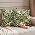 thumbnail image 2 of Sage Green Boho Outdoor Waterproof Pillow Covers, Rustic Southwest Plants Motifs Decorative Square Throw Pillowcase Sofa Cushion Sham for Patio/Couch/Chair, 16"x16" 2 Pack, 2 of 8