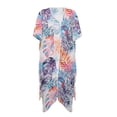 thumbnail image 2 of FKELYI Watercolor Monstera Leaf Print Womens Bikini Cover Up for Summer Open Front Cardigan Beach Cover Ups Comfy Beach Kimono Beachwear Ladies Cruise Outfits Resort Wear, 2 of 6