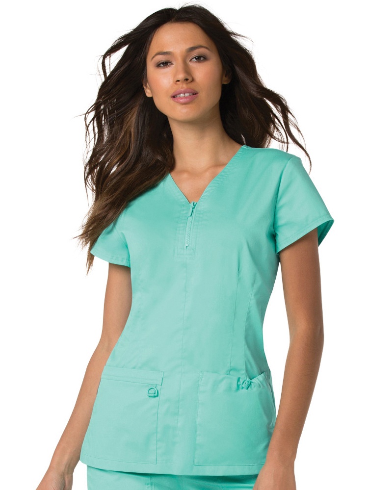 koi Designing Happiness Clearance koi Stretch Women's Mackenzie Zip V