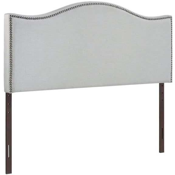 Rosebery Kids Upholstered Queen Panel Headboard in Sky Gray