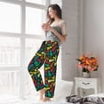 thumbnail image 5 of Salouo Pineapple Fruit Colorful Print Women's Pajama Pants Casual Loose Sweatpants PJs Flowy Pants Drawstring Palazzo for Women Wide Leg Pants Lounge Pajama -, 5 of 8