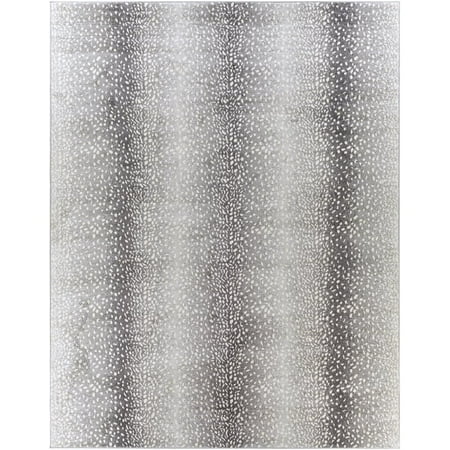 Surya Roma ROM-2373 8ft x 10ft  Rectangle Modern Fabric Rug in Charcoal/Gray/Ivory