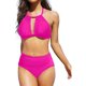 thumbnail image 1 of Mejor Belleza Mujer Traje de Baño de Moda Aumentar el tamaño 2 Piezas Tankini Tops de Bikini y Partes de Abajo Hot Pink S, 1 of 4