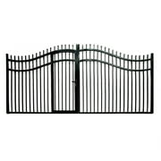 ALEKO Steel Dual Swing VIENNA Style 18' Driveway with Built-In Pedestrian Gate