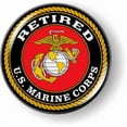 thumbnail image 2 of [Officially Licensed USMC Product] - US Marine Corps Retired 3D Domed CAR Emblem Badge Sticker Flexible Round, 2 of 6