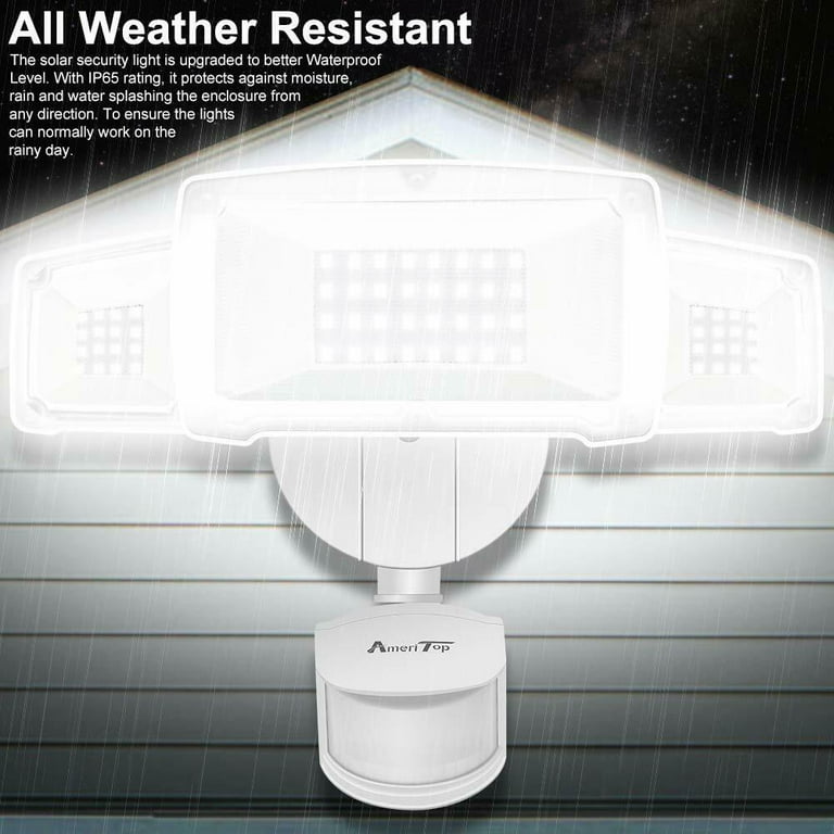 Waterproof LED Motion Sensor Light, 3500-Lumen Ultra Bright Triple Head Garden Yard Outdoor Motion Security Lamp. Waterproof LED Motion Sensor Light, 3500-Lumen Ultra Bright Triple Head Garden Yard Outdoor Motion Security Lamp.