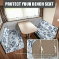 thumbnail image 2 of Uorisanigo RV Dinette Cushions Covers Blue Banana Leaf RV Sofa Cover Camper Seat Cushion Slipcovers 2 Piece Washable Rv Bench Seat Covers for Travel Trailer Couch, 2 of 7