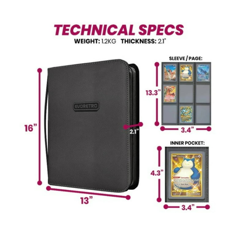 Evoretro 3x3 Top Loader Binder New - Walmart.com