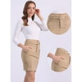 thumbnail image 2 of DARING DIVA Women's Faux Suede Skirt Belted Pencil Skirts XS Khaki, 2 of 5