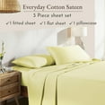 thumbnail image 3 of California Design Den, 100% Cotton, 3-Piece Twin XL Sheet Set, Buttery Yellow, 3 of 8