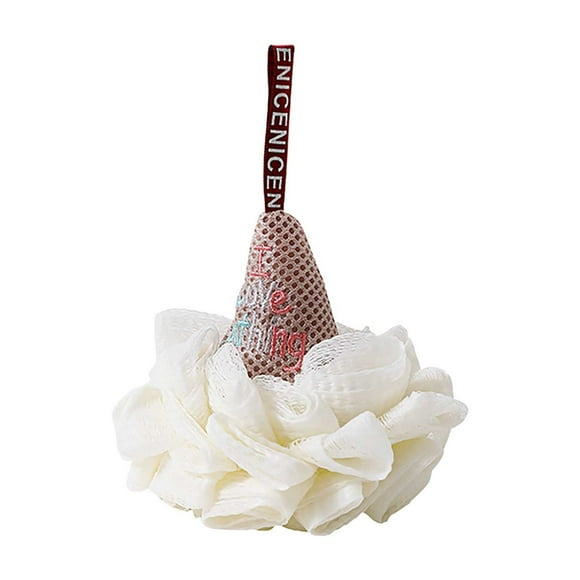 Bonita bola de baño de helado | Toalla de baño suave y exfoliante | Flor de baño de nailon para niños y adultos | Cuidado suave de la piel y accesorio de ducha