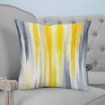 thumbnail image 4 of 26x26 Pillow Covers Set of 2, Yellow Gray White Throw Pillow Covers Decorative Couch Cushion Case, Farmhouse Gradient Abstract Art Microfiber Square Pillowcases for Bedroom Car Living Room, 4 of 7