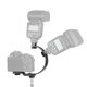thumbnail image 1 of Soporte de zapata de flash, forma de C Soporte de flash de zapata dual Soporte de flash de cámara Funcionalidad inteligente, 1 of 9