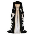 thumbnail image 2 of Renaissance Velvet Dress, Medieval Royal Gown, Gothic Velvet Costume, Halloween Cosplay Dress, Womens Renaissance Medieval Costume Dress Lace Up Irish Over Long Dresses Cosplay Retro Gown, Black L, 2 of 4