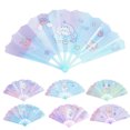 thumbnail image 2 of Homerr Folding Fan 2Pcs Cartoon Pattern Cool Student Children Summer Fine Workmanship Portable Folding Birthday Gift Folding Fan, 2 of 7